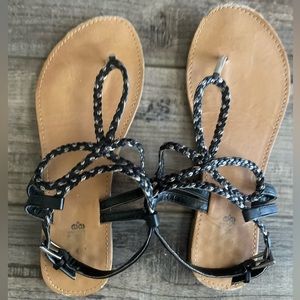 Black & Gold Sandals